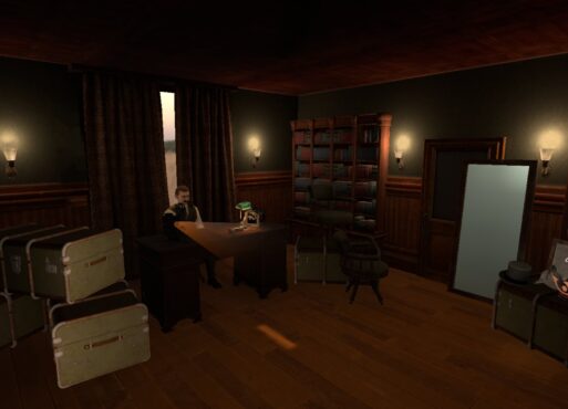 Victorian study scene in Sherlock's Journey VR
