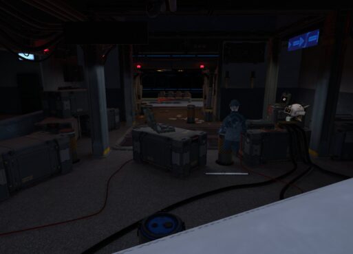Moriarty hologram in the warehouse in Sherlock's Journey VR